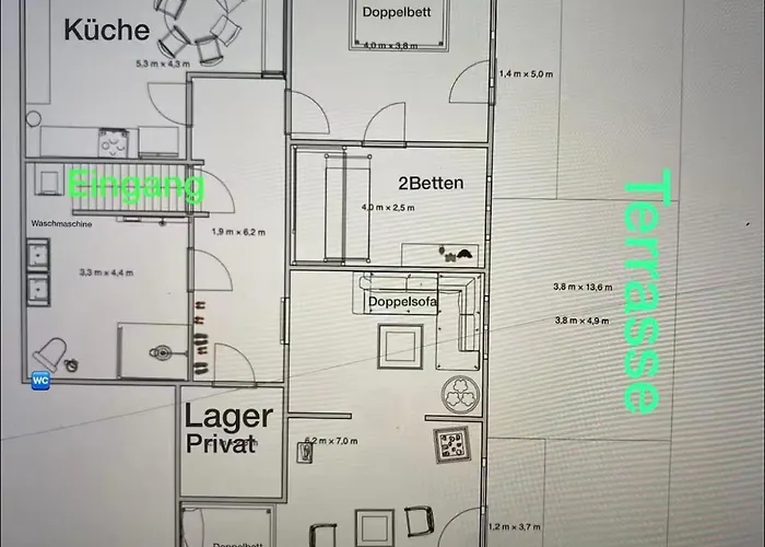 Schoene Gartenwohnung Apartament *
