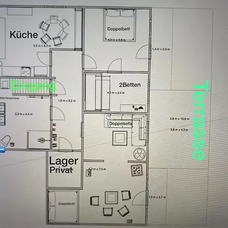 Schoene Gartenwohnung Apartman *